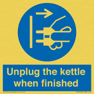 Unplug the kettle when finished
